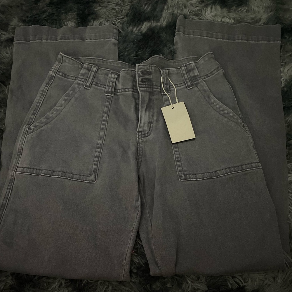 Classic Gray Straight Leg Women's Jeans